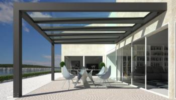 Pergola fissa con copertura vetrata Rovigo