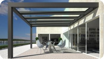 Pergola fissa con vetrata Solesino